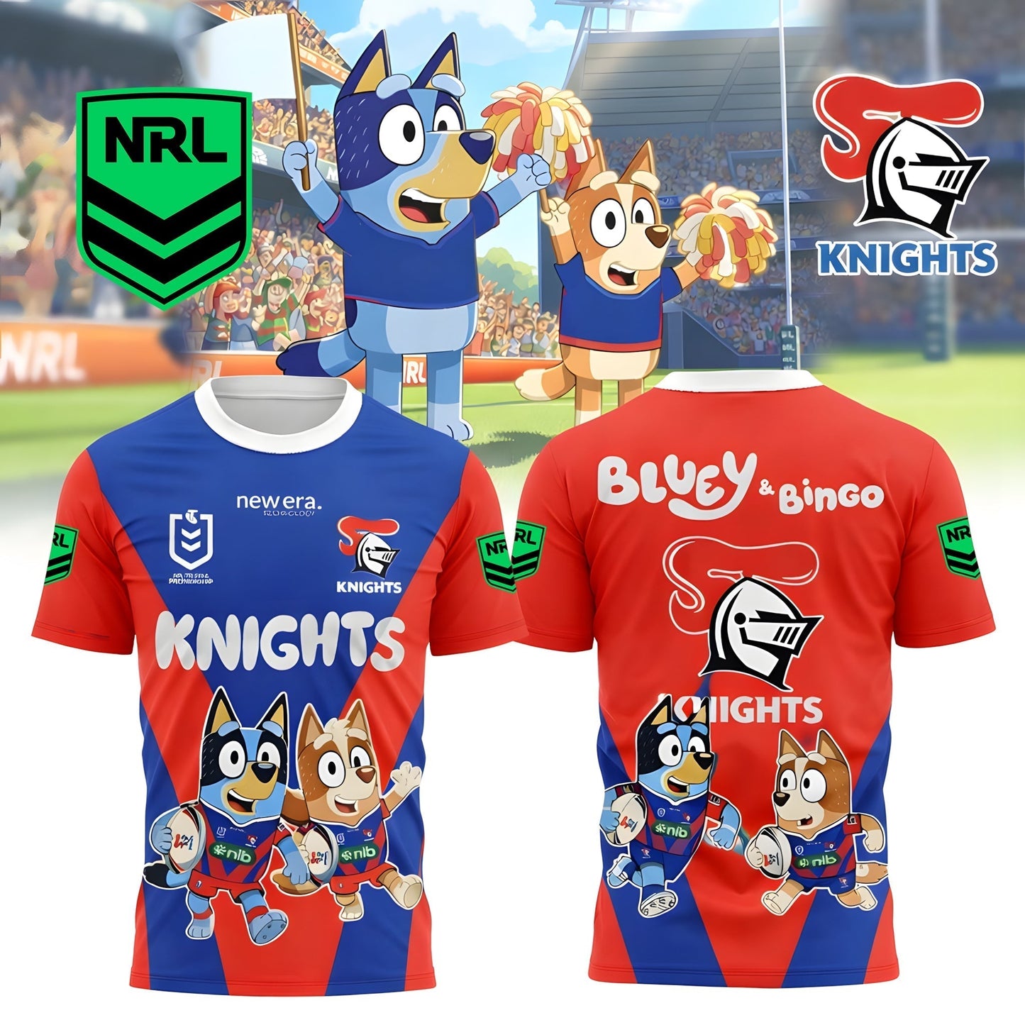 PREMIUM NRL X NK Bluey & Bingo POLO SHIRT ’??? Limited 2026 NDT LVH