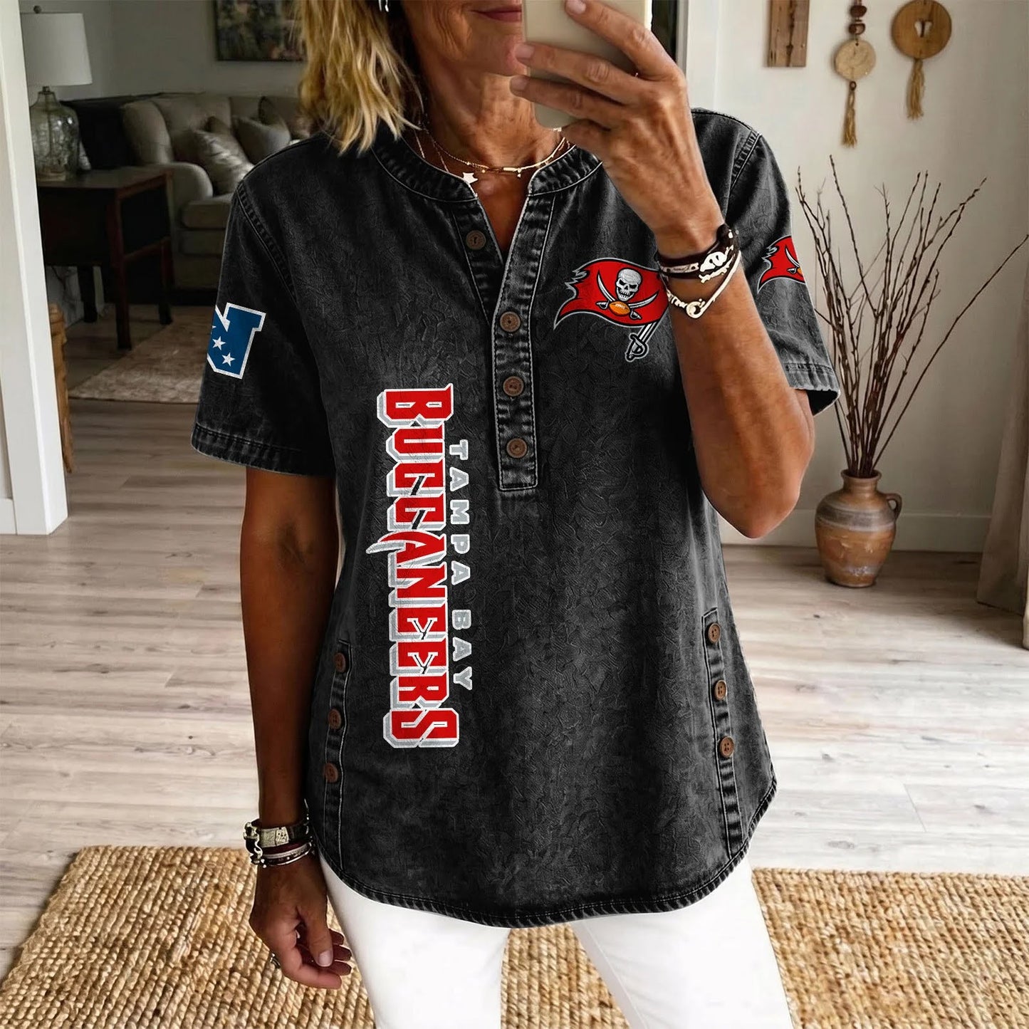 TB x NFL Women’???s Denim Casual Tops DATND LBN 190526