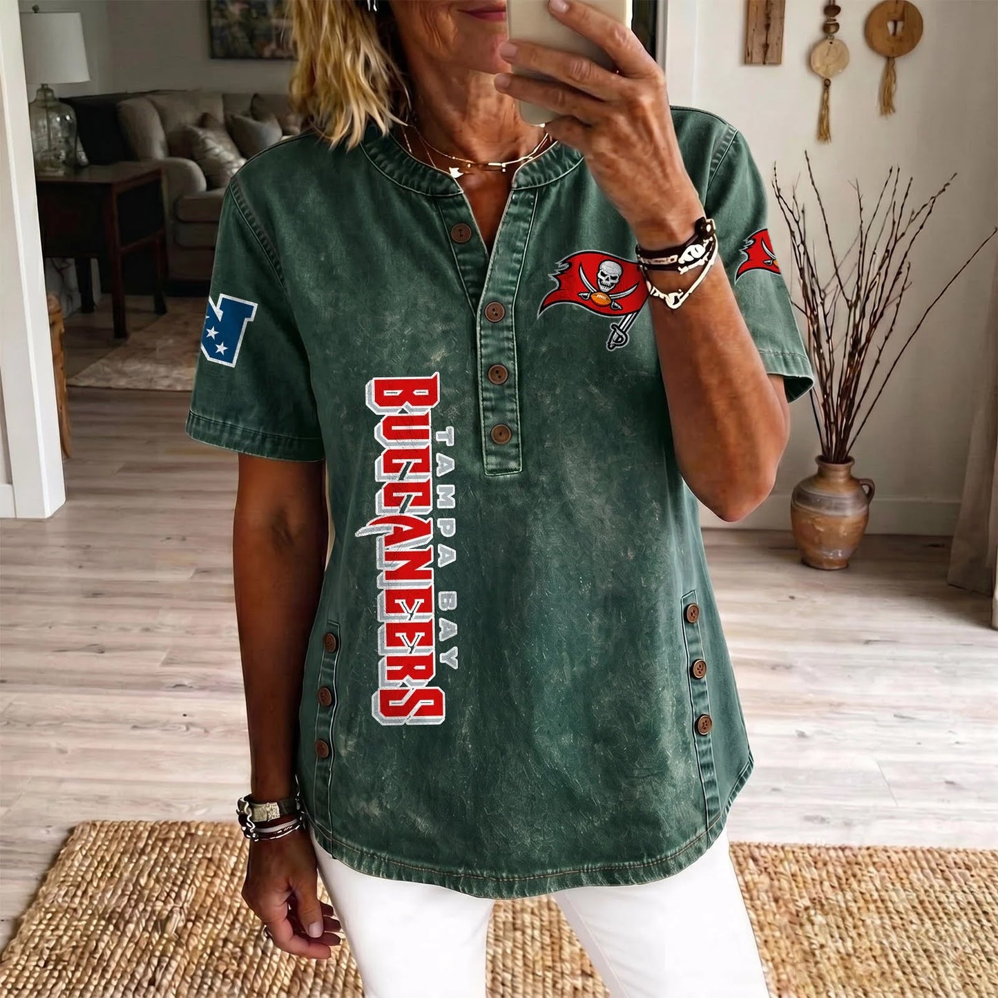 TB x NFL Women’???s Denim Casual Tops DATND LBN 190526