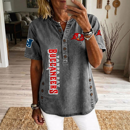 TB x NFL Women’???s Denim Casual Tops DATND LBN 190526