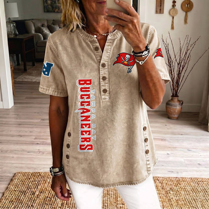 TB x NFL Women’???s Denim Casual Tops DATND LBN 190526