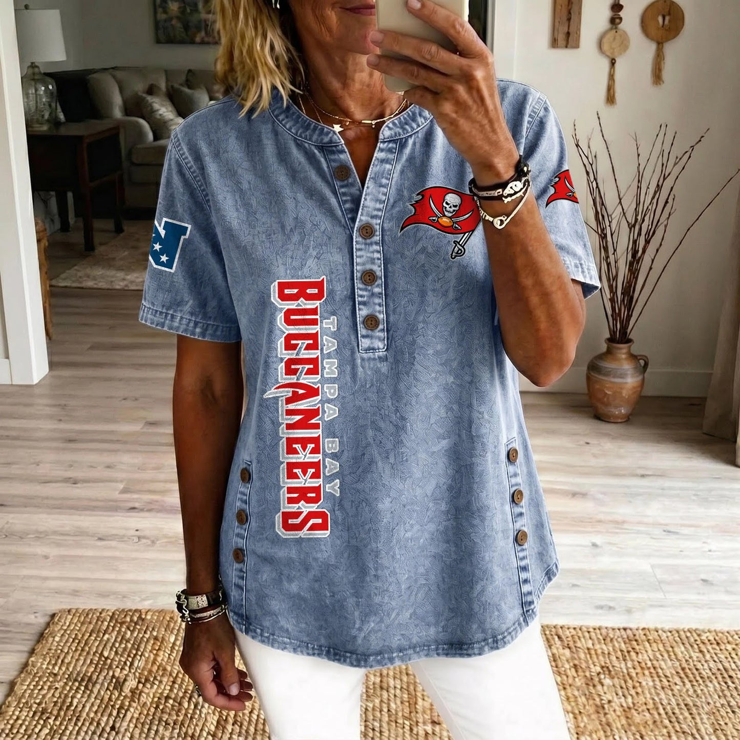 TB x NFL Women’???s Denim Casual Tops DATND LBN 190526